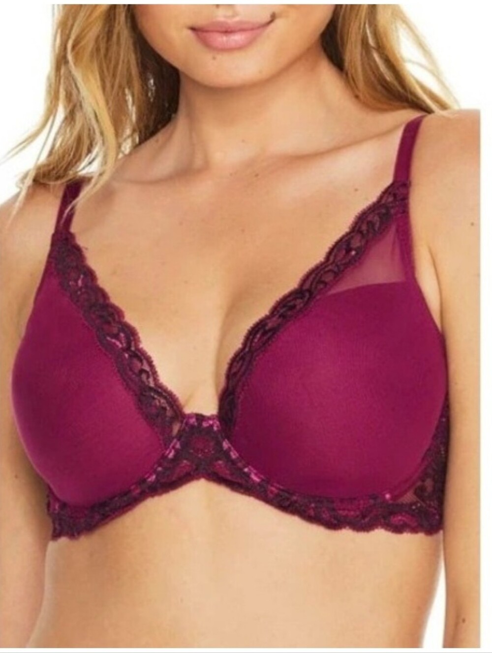 NWOT🛍Natori Feathers Contour Plunge Bra - Plum